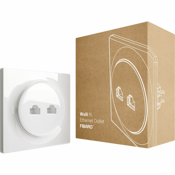 Fibaro Walli N zásuvka 2 x RJ-45 Bílá