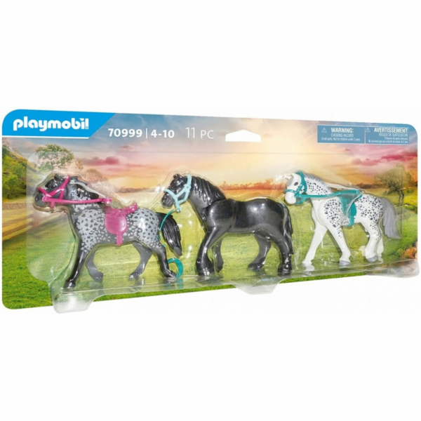 Playmobil 70999 tři koně Fríský, Knabstrupský & Andaluský