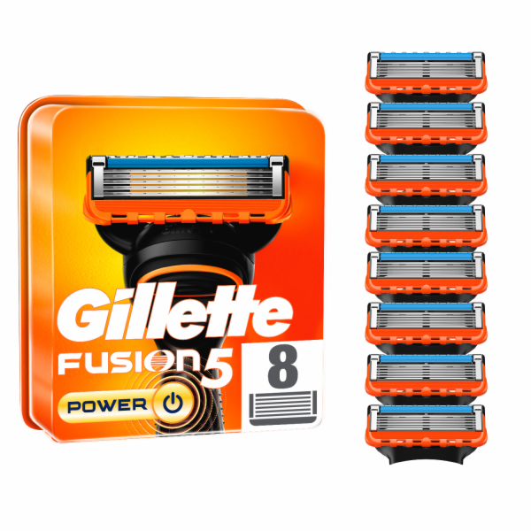 Gillette Fusion5 Power Holící hlavice 8 ks