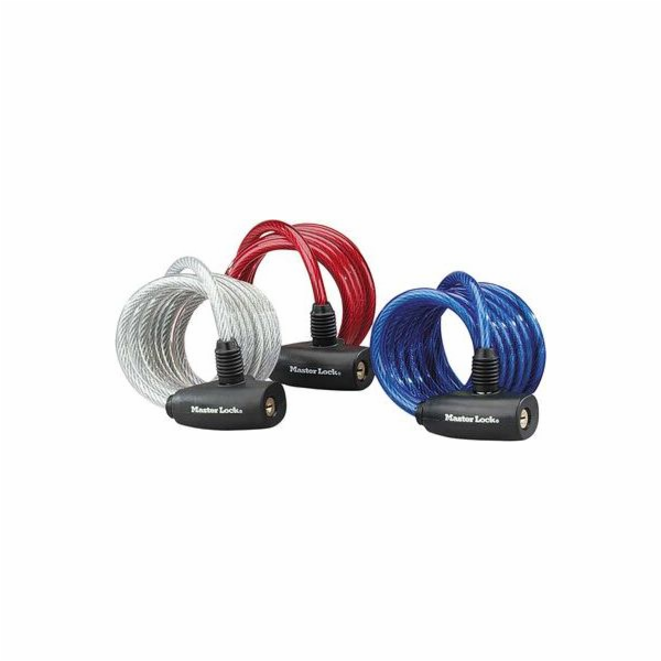Master Lock  8127EURTRI 8mm spirálový kabel.zámek sada 3k...