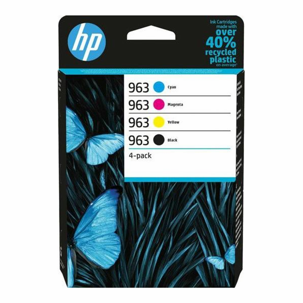 HP 963 - 4-balení - černá, žlutá, azurová, purpurová - or...