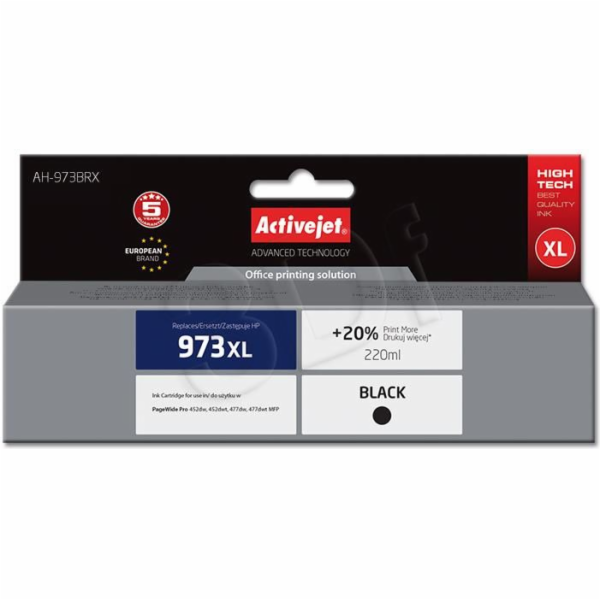 Activejet AH-973BRX Inkoust (náhradní inkoust HP 973XL L0...