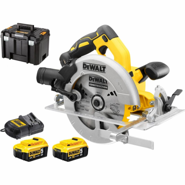 DeWALT DCS570P2-QW portable circular saw 18.4 cm Yellow 5...