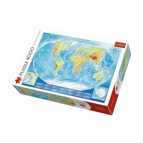 Trefl Velká mapa světa 4000 dílků Puzzle 45007