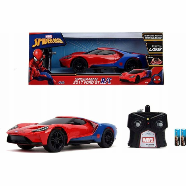 Dickie Auto RC Ford GT 2017 Spiderman Marvel červený