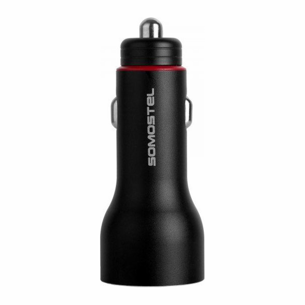 CAR CHARGER 5A BLACK METER + CABLE IPHONE SOMOSTEL 30W 2X...