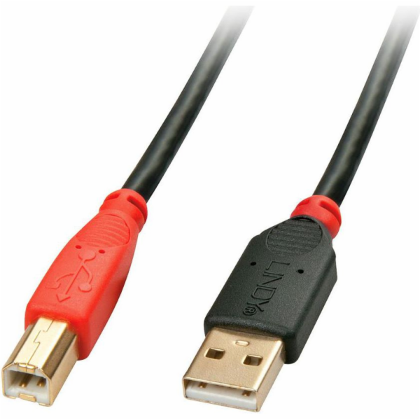 Aktivní kabel Lindy USB 2.0, zástrčka USB-A > zástrčka USB-B