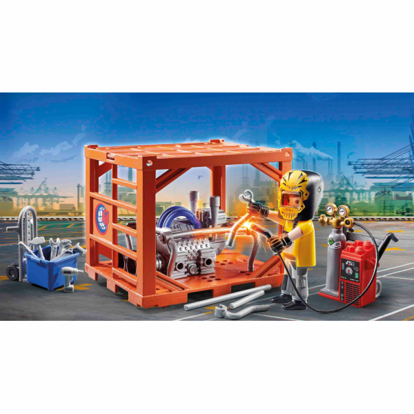 Výroba kontejnerů Playmobil, Nákladní doprava, 60 dílků