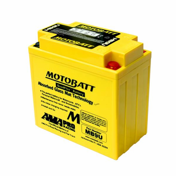 Baterie Motobatt MB9U 11Ah, 12V, 4 vývody 