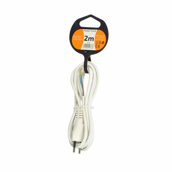 Flexo šňůra Solight 2 x 0,75 mm2 bílá, plochá, 2m