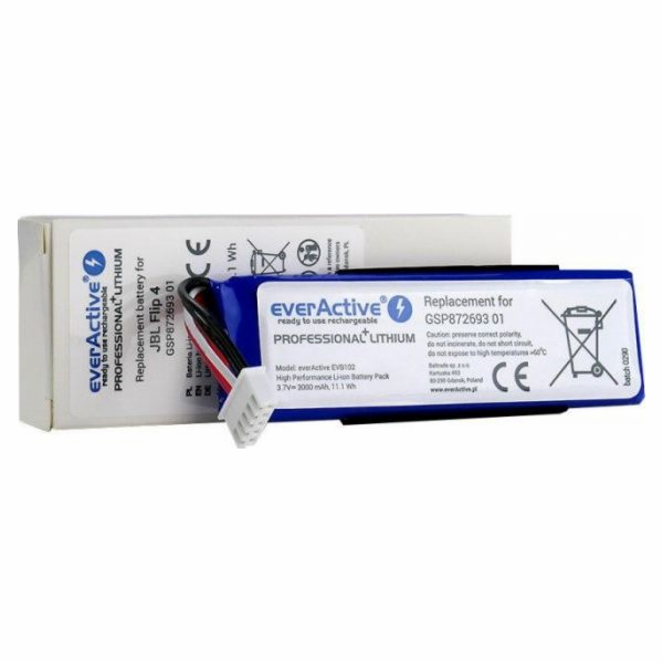 Battery everActive EVB102 for JBL Flip 4 Bluetooth speaker
