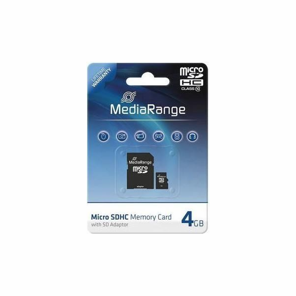 4GB microSDHC, paměťová karta