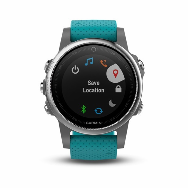 Garmin fenix5S Silver Optic Blue band