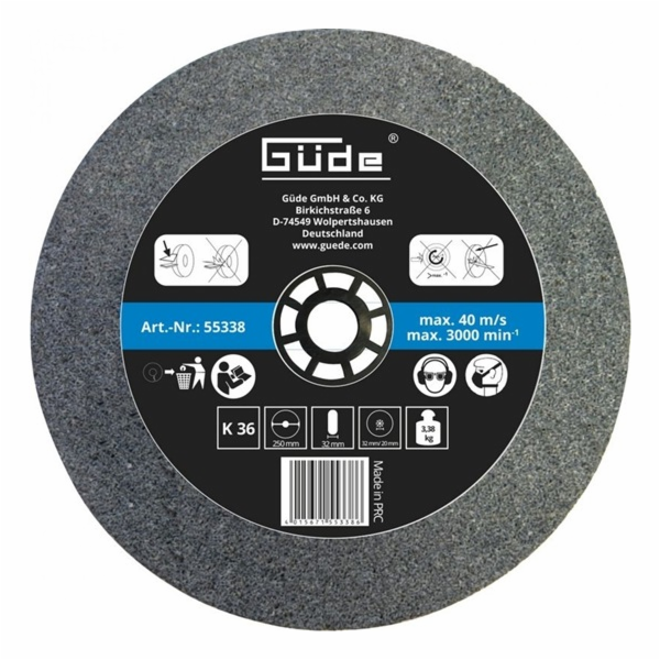 GÜDE Brusný kotouč 250x32x32 mm, K36