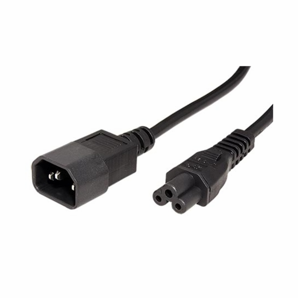 Kabel EC320 C14 - C5 (trojlístek) 1,8m, černý