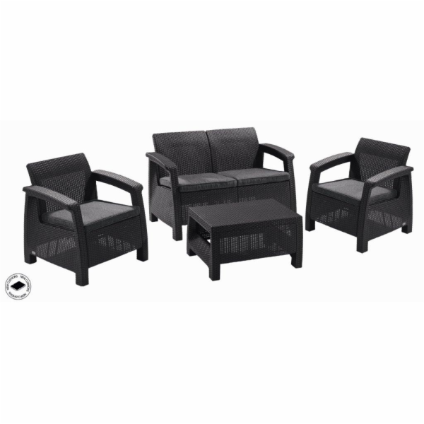 Zahradní nábytek Keter Corfu set dvousedačka + dvě křesla...