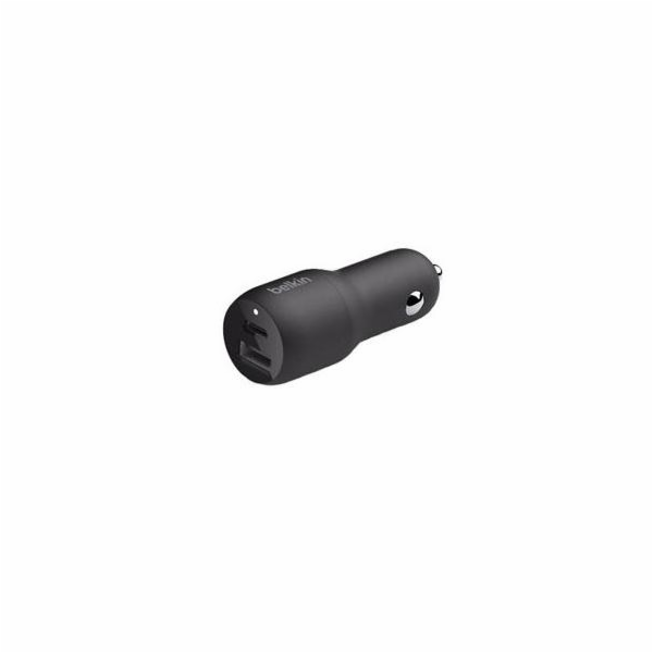 ER POWER 30W PD USB-C/USB-A autonabíječka, černá