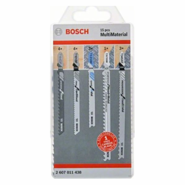 Sada pilových listů Bosch MultiMaterial, 15 kusů