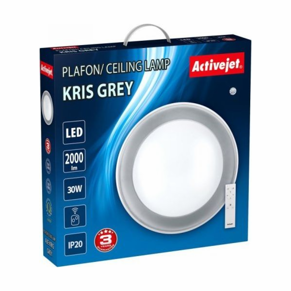 Activejet Plafon LED AJE-KRIS Grey + pilot stropní osvětl...