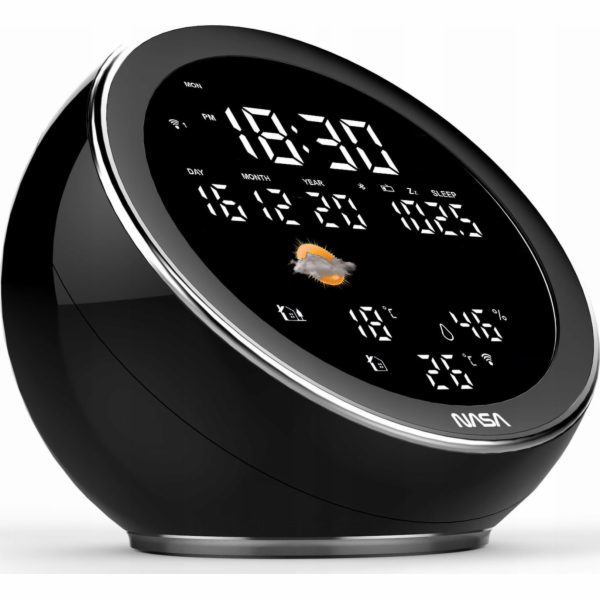 Nasa WSP1500 black Weather Station/Speaker BT Moon