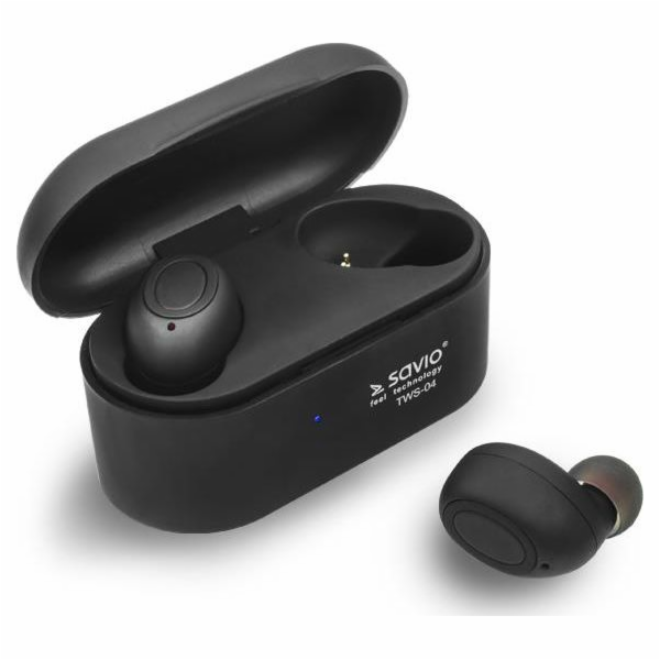 Savio TWS-04 Wireless Bluetooth Earphones Black Graphite
