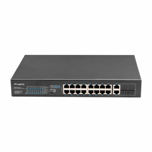 Lanberg Switch rack 19" POE+ 16x 100MB /2X COMBO  GIGABIT...
