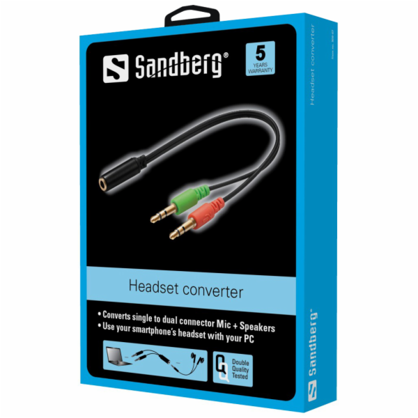 Sandberg 508-67 Headset Converter (mobilní) > PC