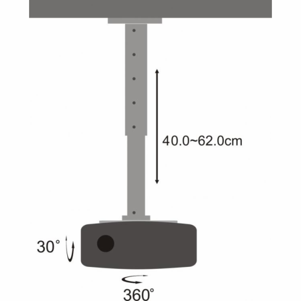 Sbox PM-102L Stropní držák projektoru