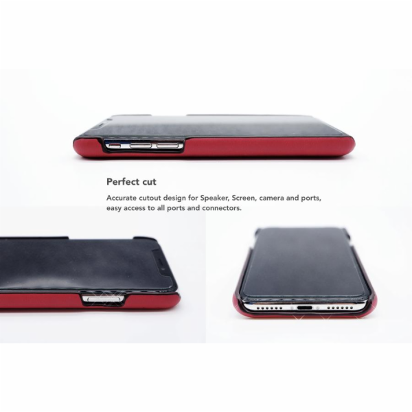 VixFox Card Slot Back Shell for Iphone XSMAX ruby red