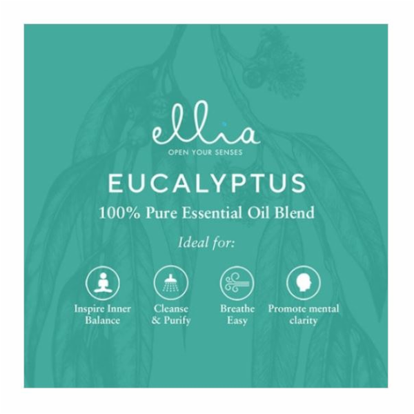 Ellia ARM-EO15EUC-WW Eucalyptus 100% Pure Essential Oil -...