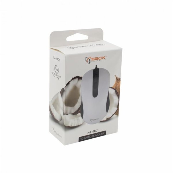 Sbox Optical Mouse M-901 white