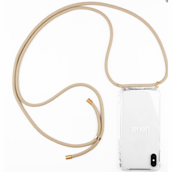 Lookabe náhrdelník iPhone Xs zlatý nahý loo008