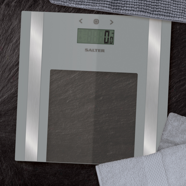 Salter 9158 SV3R Ultra Slim Glass Analyzer Scale stříbrná