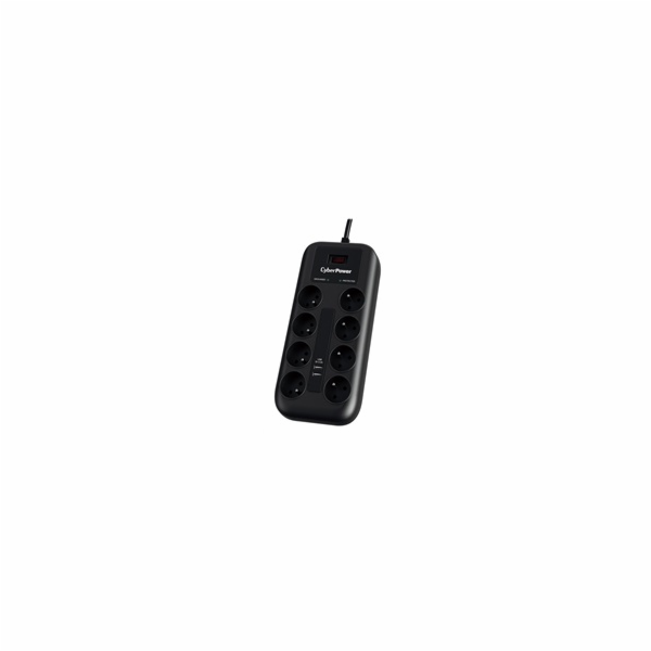 CyberPower Surge Buster 8 zásuvek, 2xUSB, 1.8m, New