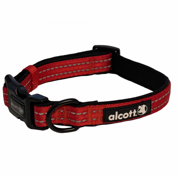 Alcott Reflexní obojek pro psy Adventure zářivě červený v...