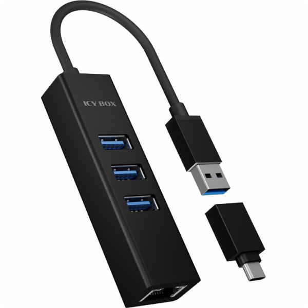 ICY BOX IB-HUB1419-LAN, USB-Hub 60844