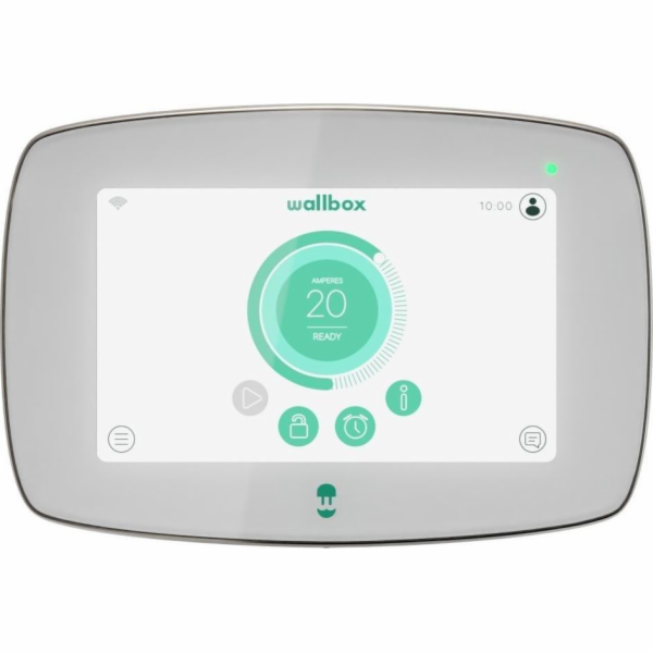 Wallbox Commander 2 bila 22kW, typ 2, 5m kabel
