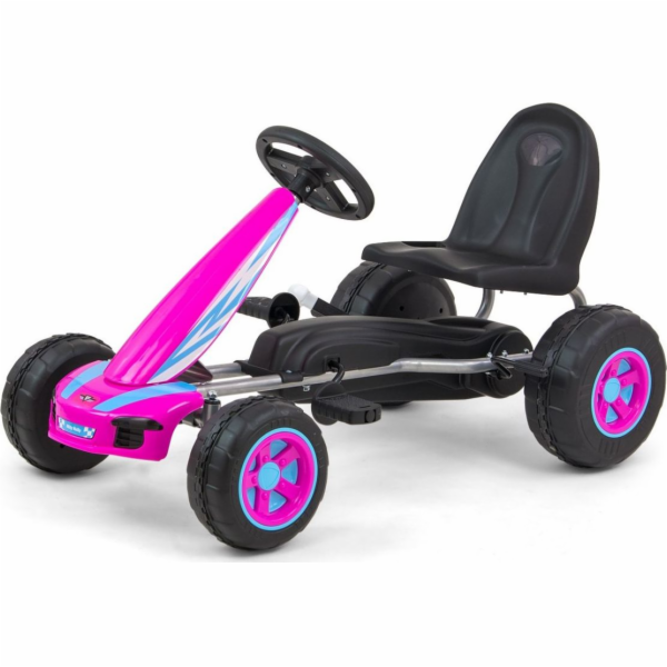 Go-kart Dětská šlapací motokára Milly Mally Viper růžová