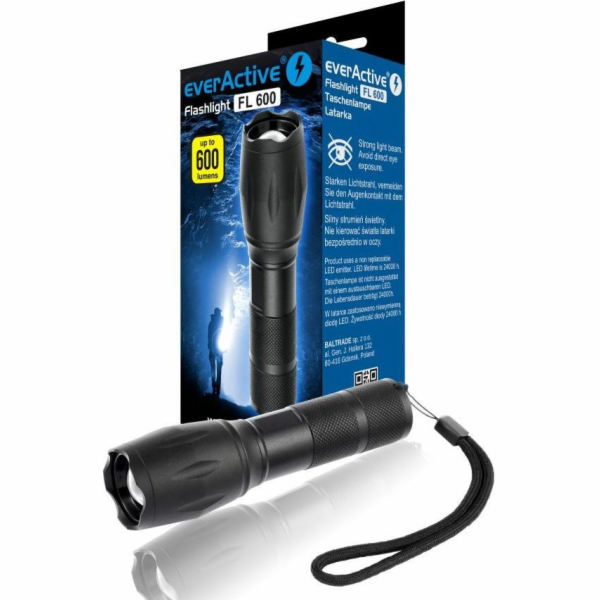 LED ruční svítilna 600 lumenů FL600 dioda CREE XM-L2