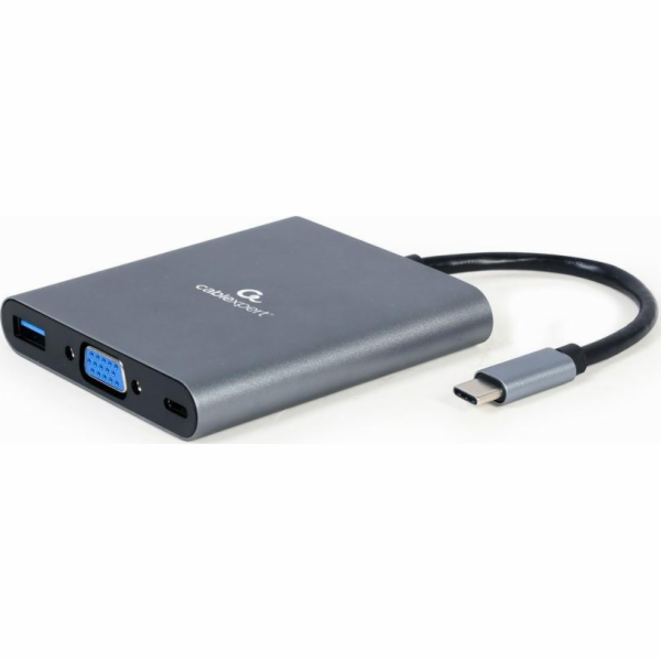 Gembird USB-C 6v1 multiport USB 3.1 + HDMI + VGA + PD + č...