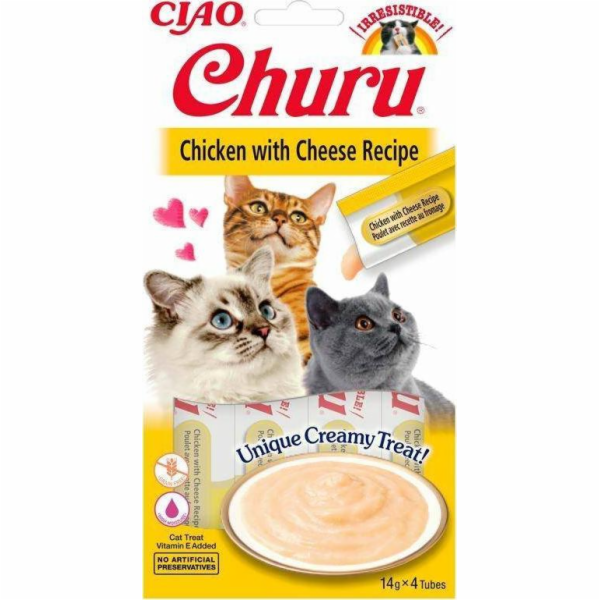 INABA Churu Chicken with cheese - cat treats - 4x14 g