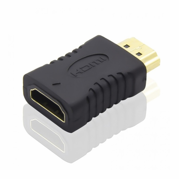 PremiumCord adaptér HDMI  - HDMI  (F/M), krátká, zlacené ...