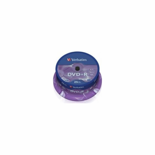 Verbatim DVD+R 4,7 GB 16x 25 kusů (43500)