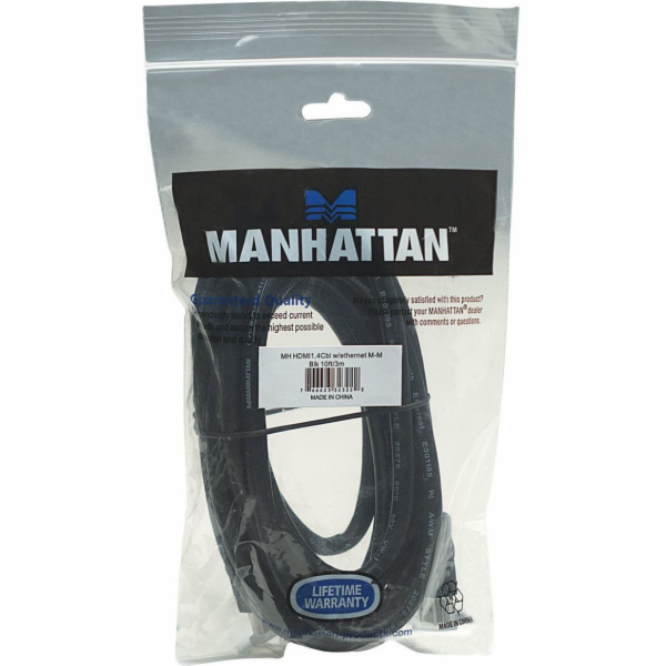 Manhattan HDMI - HDMI kabel 3m černý (323222)