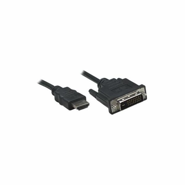 Manhattan HDMI - DVI-D kabel 1,8 m černý (372503)