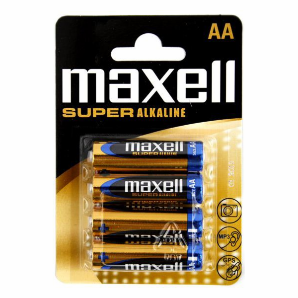 MAXELL Super alkalické baterie LR6 4BP AA, blistr 4ks
