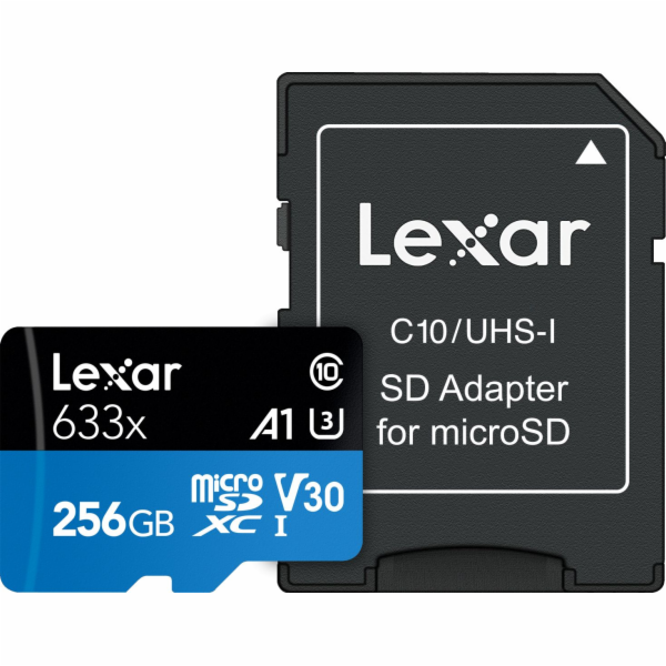 Lexar 256GB, LSDMI256BB633A, microSDXC, 633x Class 10