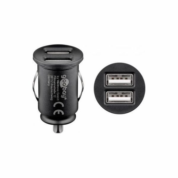 Goobay Nabíječka do auta Dual-USB (2xUSB) (černá)