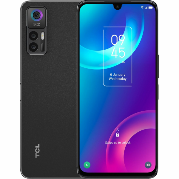 TCL 30 Dual SIM,  4GB/64 GB, černá