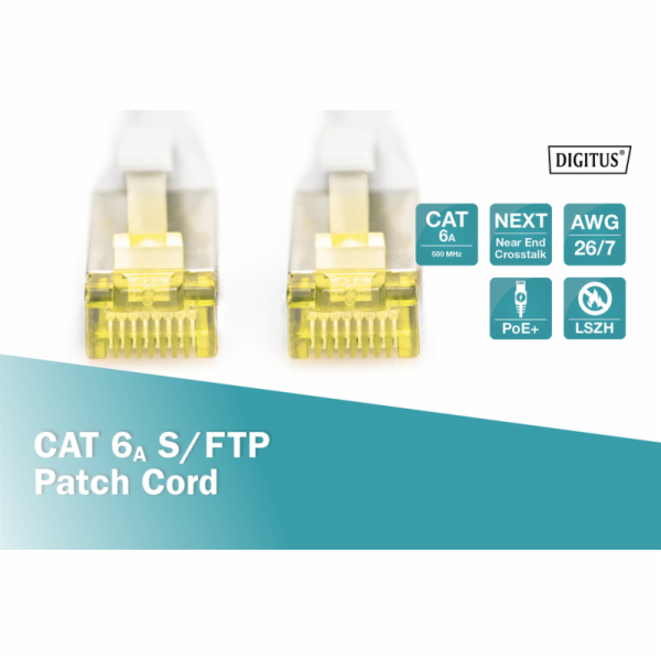 Digitus CAT 6A S-FTP patch cable, LSOH, Cu, AWG 26/7, Len...